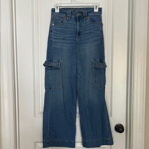 American Eagle Outfitters Women's Flare Blue Jeans